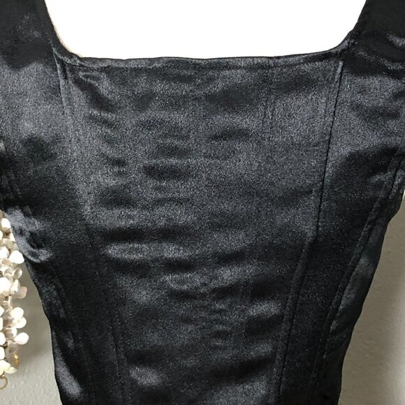 Future Collective Kahlana Barfield Black Zip Satin Bustier - NWT's Whimsigoth - Picture 8 of 11